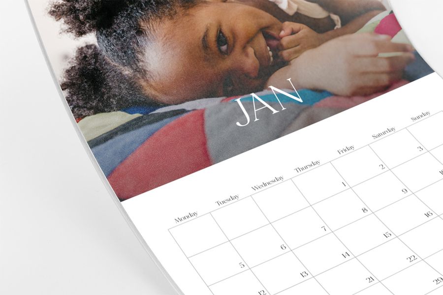 Een gepersonaliseerde fotokalender, die de keuze laat zien.