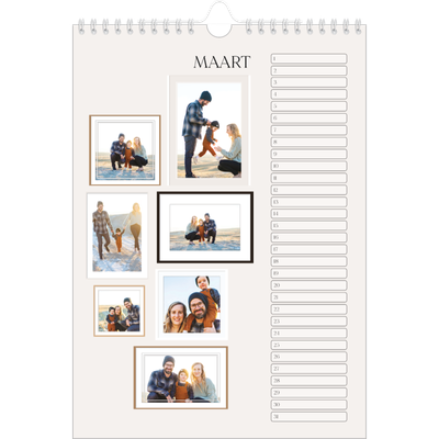 Verjaardagskalenders A4 — Fotowand gallerij [Maart]