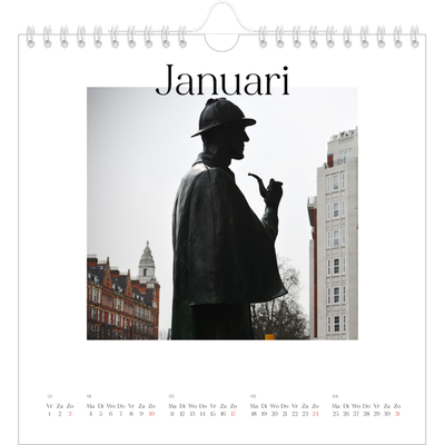 Jaarkalenders vierkant — Mijn reisverhaal - Londen [Januari]