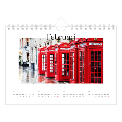 Fotokalender A5 — Mijn reisverhaal - Londen [Februari]