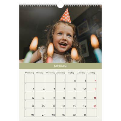 A3 Jaarkalender — Pastel hoofdstukken [Januari]