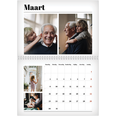Fotokalender A4 Dubbel (30 x 40 cm) — Vers van de pers [Maart]
