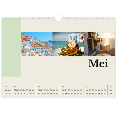 Fotokalender A3 — Bezienswaardigheden van de wereld [Mei]