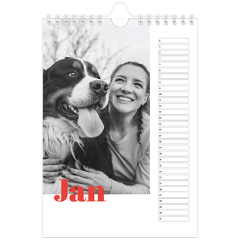Fotokalender A5 — Een dikgedrukt jaar