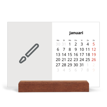 Bureaukalender met houten standaard — Ontwerp je eigen fotoproduct