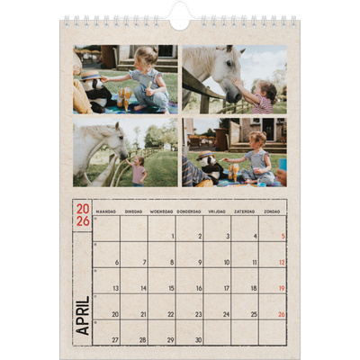 Fotokalender A4 (20 x 30 cm) — Stempel effect [April]