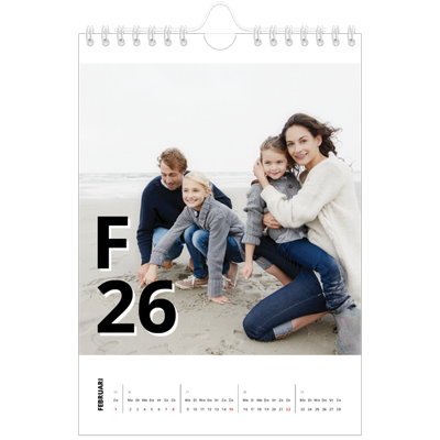 Fotokalender A5 — Letter stijl [Februari]
