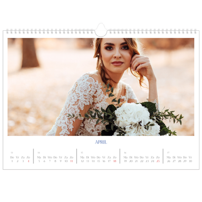 Fotokalender A3 — Kobalt klassieker [April]