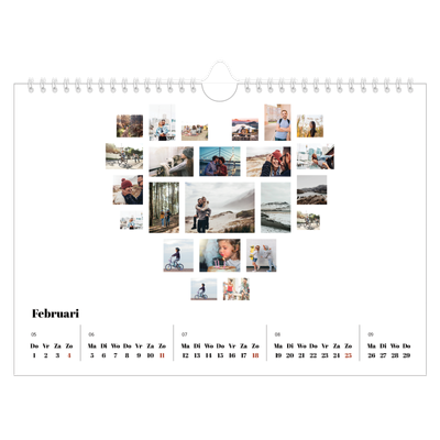 Fotokalender A4 — Collage shapes [Februari]