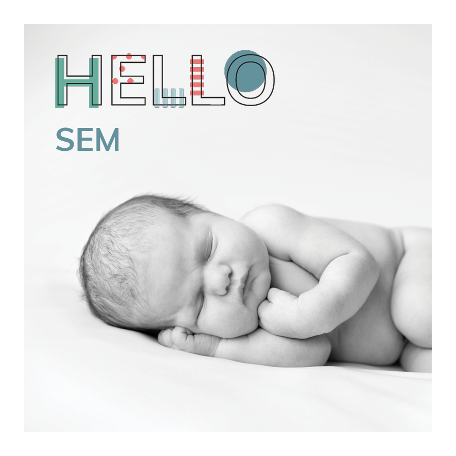 Uitnodigingen — Gekleurde letters