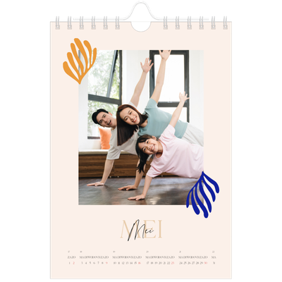 Fotokalender A5 — Minimalistisch koraal [Mei]