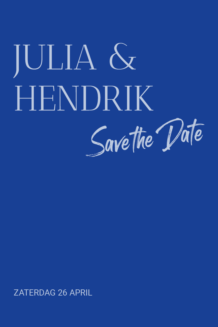 Save the date — Kobalt klassieker