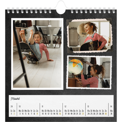 Jaarkalenders vierkant — Fotocollage [Maart]