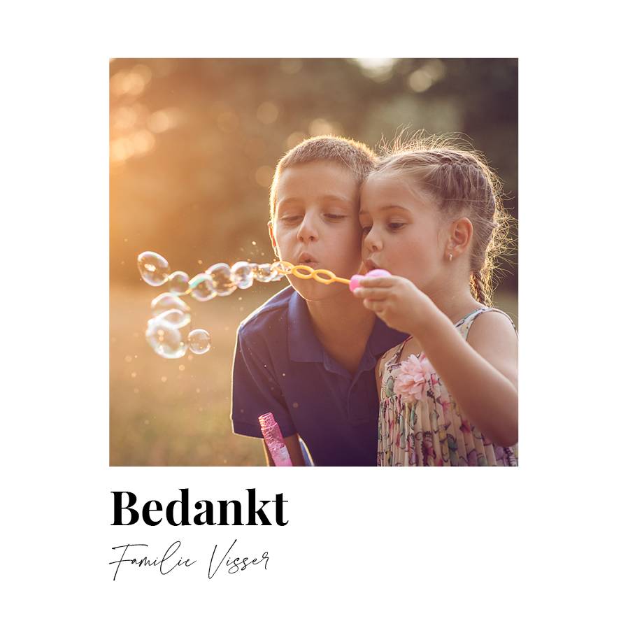 Bedankkaarten — Afzender script