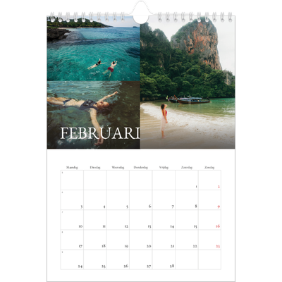 Fotokalender A4 (20 x 30 cm) — Schreefletters [Februari]