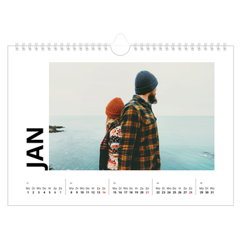 Fotokalender A4 — Witte randen