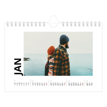 Fotokalender A5 — Witte randen