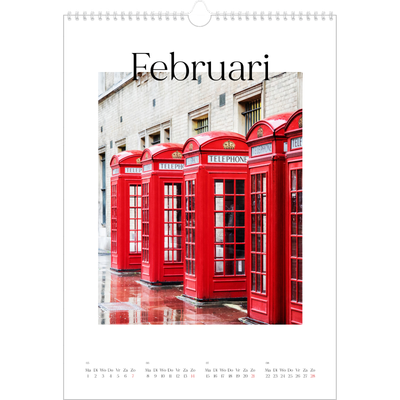 A3 Jaarkalender — Mijn reisverhaal - Londen [Februari]