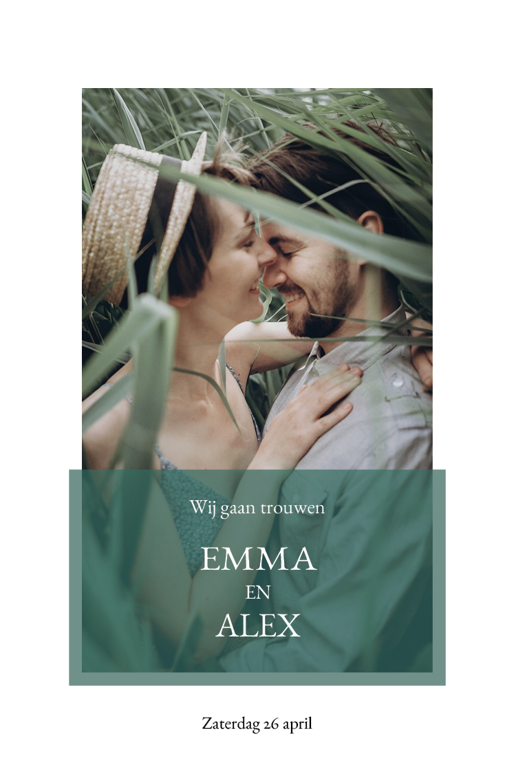 Uitnodigingen — Eenvoudig groen