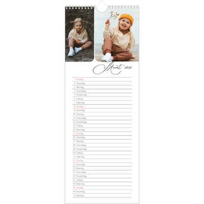 Smalle kalender  — Momentopnamen en schrift [Maart]