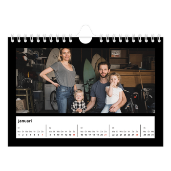 Fotokalender A5 — Foto in zwart kader