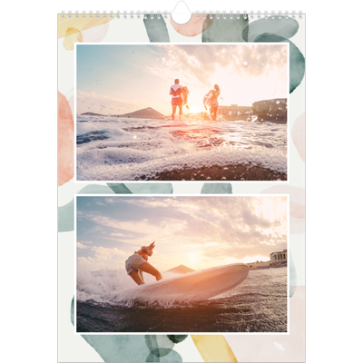A3 Jaarkalender — Aquarel vlekkenpatroon [omslag]