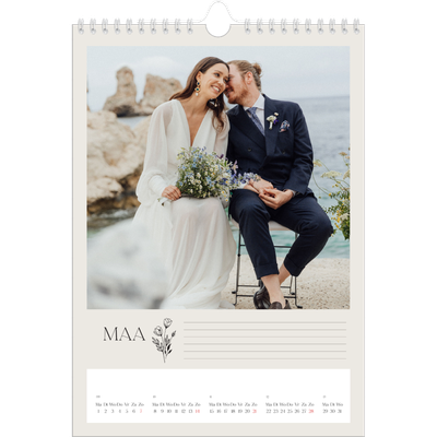 Fotokalender A4 (20 x 30 cm) — Initialen in bloei [Maart]