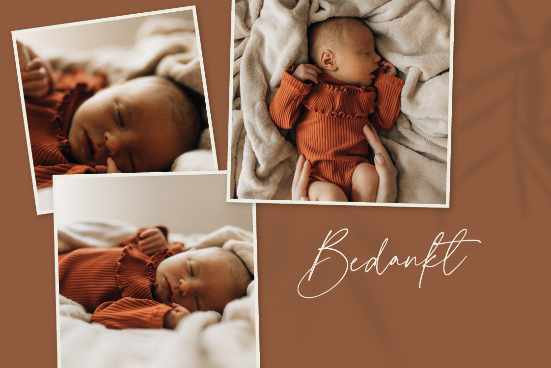 Bedankkaarten — Warme aardetinten