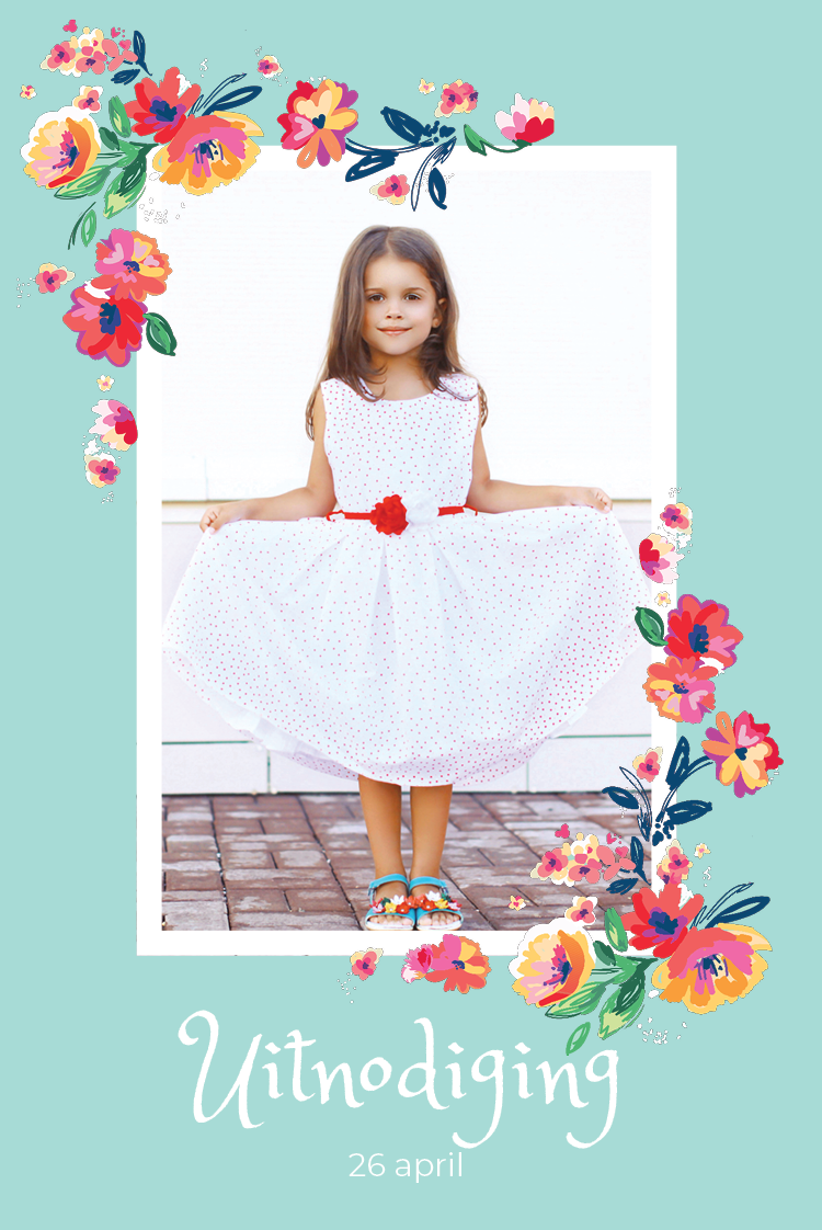 Uitnodigingen — Lieve bloemetjes