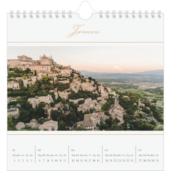 Fotokalender Vierkant — Gouden banner