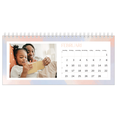 Bureaukalenders — Verfkwast effect [Februari]