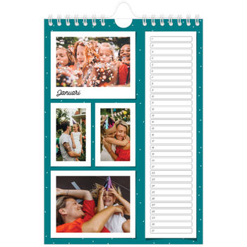 Fotokalender A5 — Snapshots in felle kleuren