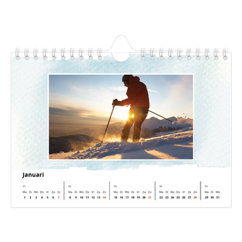 Fotokalender A5 — Aquarel achtergronden
