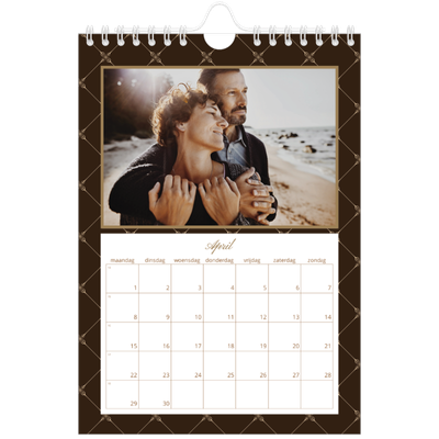 Fotokalender A5 — Vintage zwart-wit [April]