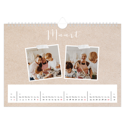 Fotokalender A4 — Scrapbook kalender [Maart]