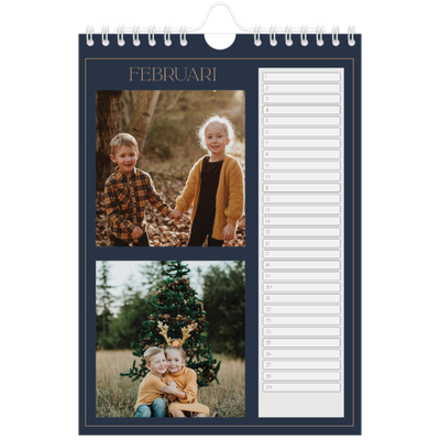 Fotokalender A5 — Pruisisch blauw [Februari]