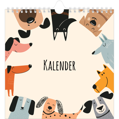 Jaarkalenders vierkant — Hondenpoten en krabbels [omslag]