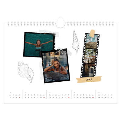 Fotokalender A4 — Plakboek flair [April]