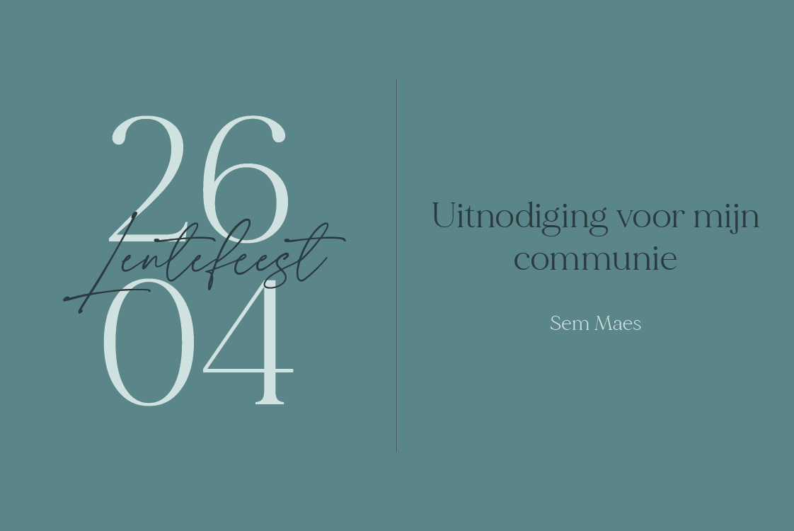 Uitnodigingen — Modern en teal