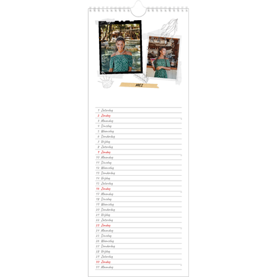 Smalle kalender  — Plakboek flair [Mei]