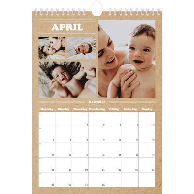Fotokalender A4 (20 x 30 cm) — Magazine stijl [April]