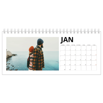 Bureaukalenders — Witte randen [Januari]