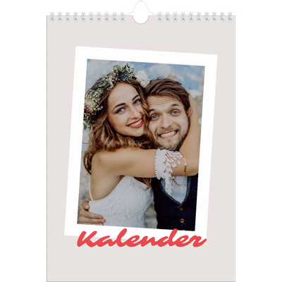 Fotokalender A4 (20 x 30 cm) — Karmijnrode handtekening [omslag]