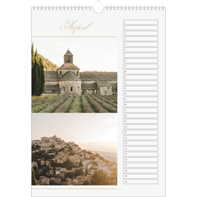 Verjaardagskalenders A3 — Gouden banner [April]
