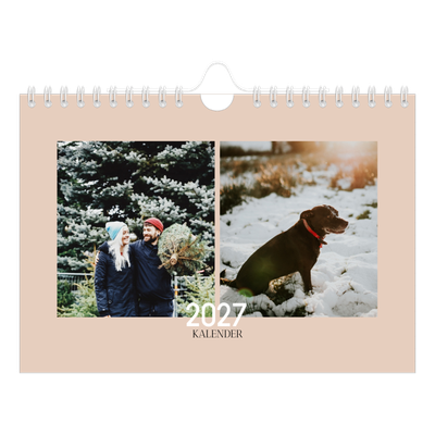 Fotokalender A5 — Overlappende tekst [omslag]