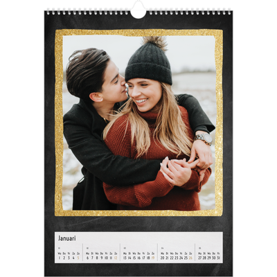 A3 Jaarkalender — Foto in glitterrand [Januari]