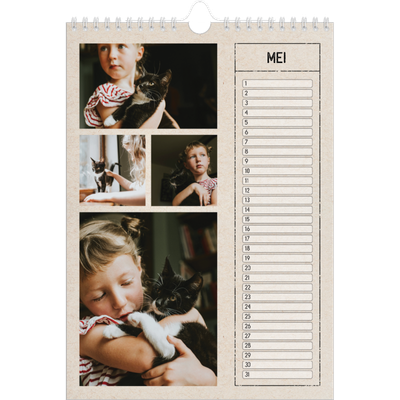 Verjaardagskalenders A4 — Stempel effect [Mei]