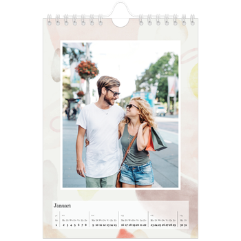 Fotokalender A5 — Aquarel vlekkenpatroon