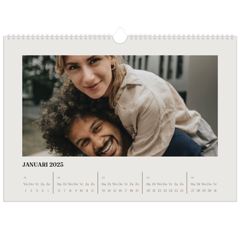 Fotokalender A3 — Simpel ivoor