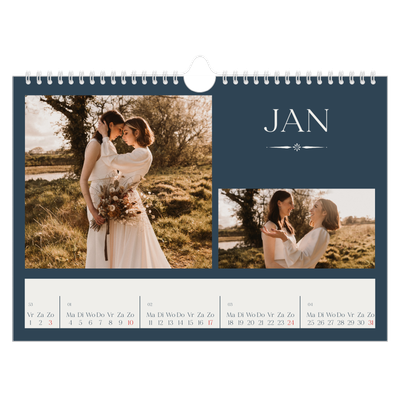 Fotokalender A4 — Leisteen & schreef [Januari]